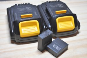 battery packs for power tools and a camera