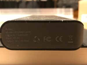 specifications of a lithium-ion power bank