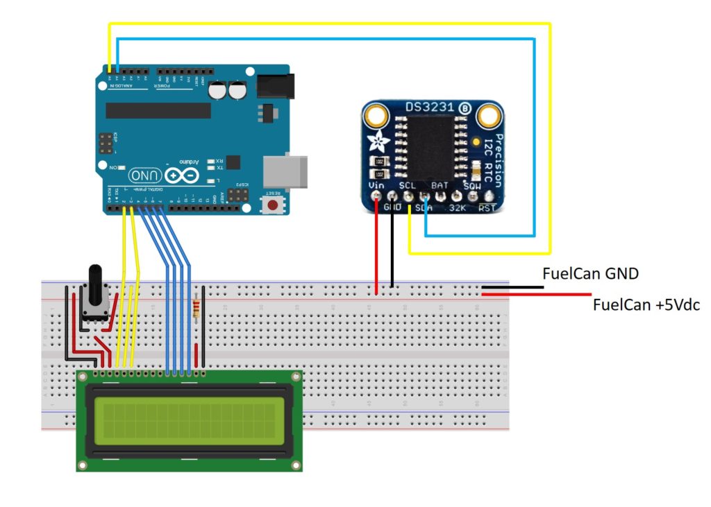 Project 15 breadboard circuit schematic