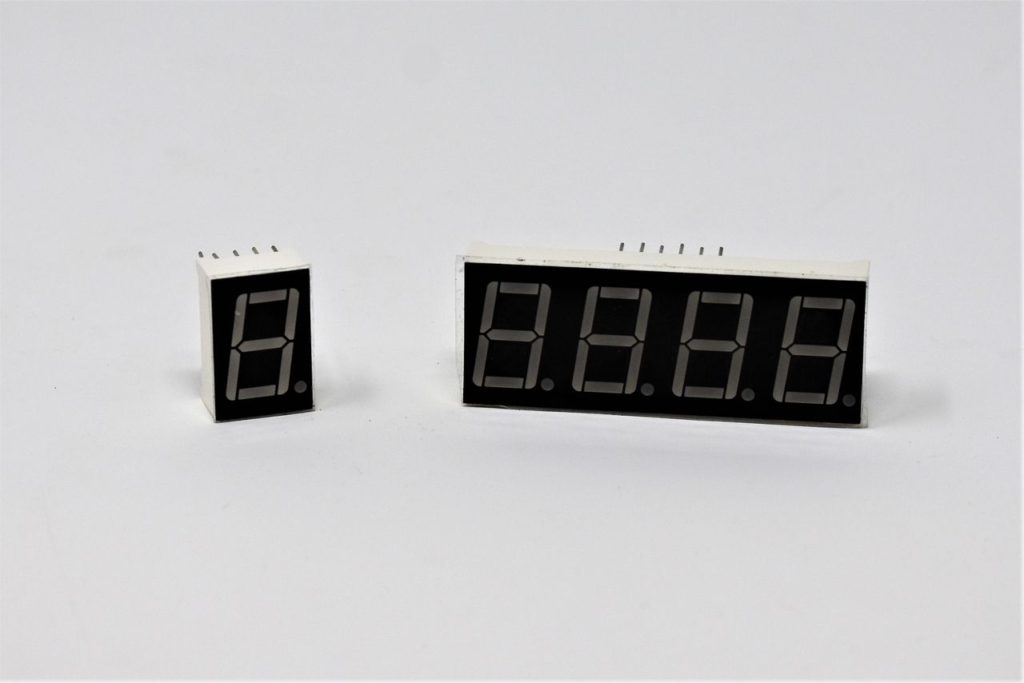 1-digit and 4-digit 7-segment display